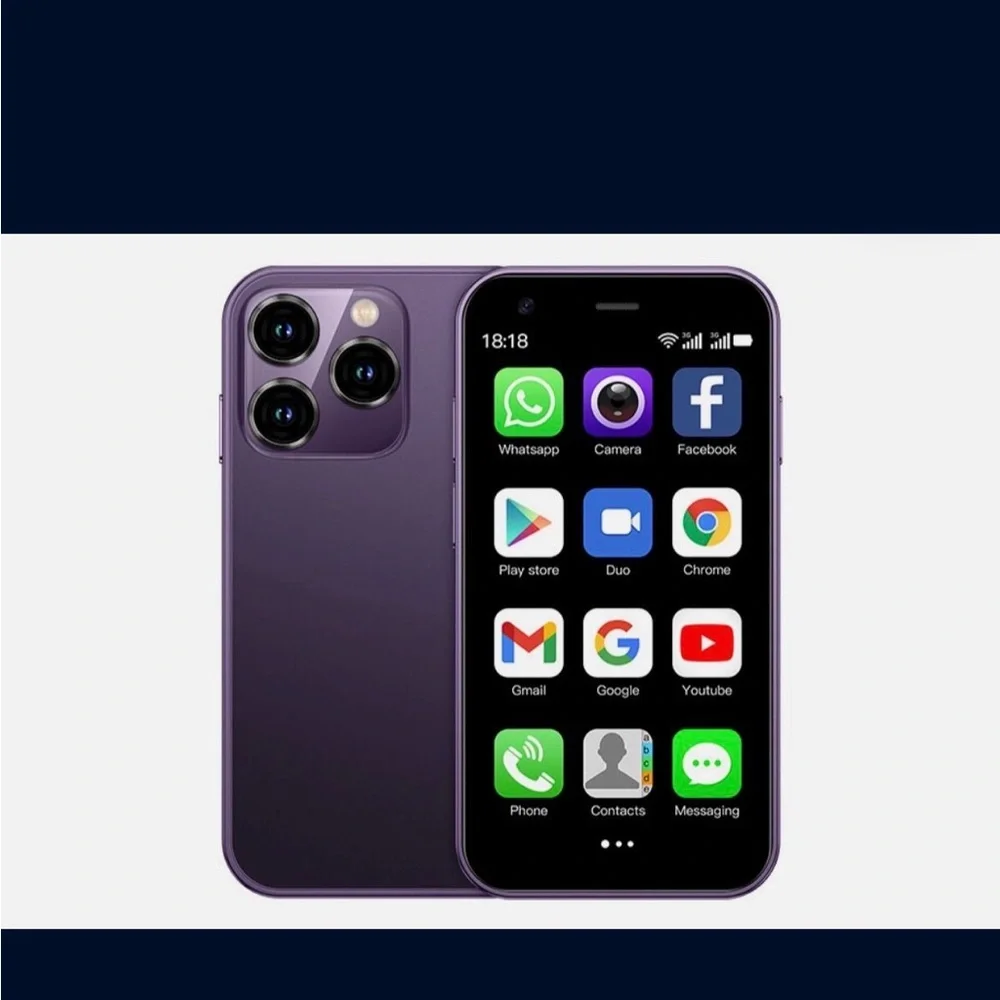 Purple Smartphone with Triple Camera